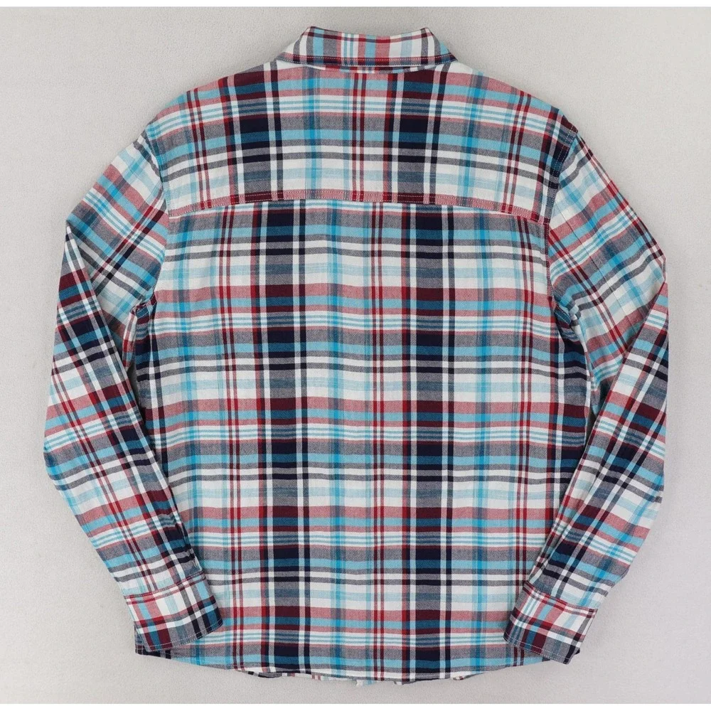 True Religion LS Utility Shirt Mens Large Multicolor Plaid Western Cotton